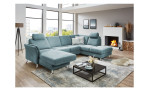 Ecksofa plano|FORM Lirio in der Farbe Ice mit der Funktion in der Ottomane