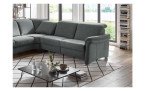 Detailbild Spitzecke mit Relaxfunktion Komfort-Wohnlandschaft planoIFORM Euphoria in der Farbe Easyocean-blaugrau
