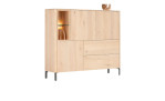 Highboard Trenton Eichenfurnier mit Push to-open-Funktion