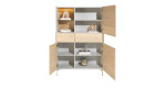 Schrank Niora in der Farbe Natur mit geöffneten Türen