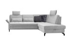Komfort-Ecksofa Westminster, in der Farbausführung Silver