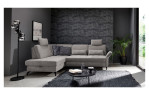 Basis-Ecksofa Westminister in der Farbe Stell in einem Raum stehend