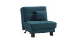 Faltsessel Milan in der Farbe petrol, Schrägansicht
