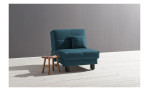 Faltsessel Milan in der Farbe petrol, in einem Raum stehend