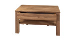 Couchtisch Sun aus Massivholz Wildeiche mit Schublade