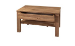 Couchtisch Sun aus Massivholz Wildeiche mit Schublade