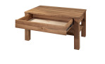 Couchtisch Sun aus Massivholz Wildeiche mit Schublade