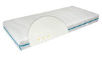 Kaltschaummatratze Pro Stretch Plus 100 x 200 cm H2 in einem weißen Bezug