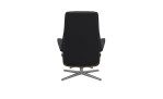Relaxsessel mit Hocker Stressless View (M) Cross, in der Farbausführung Black, Rückansicht