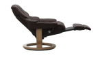 Relaxsessel Stressless Reno L Classic, Bezug: Paloma Echtleder Chocolate, Gestell: Eiche, Funktion