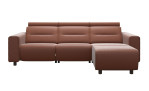 Sofa 3-Sitz Stressless Emily mit Bezug aus Cori Echtleder in Copper und Metall-Füßen