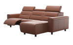 Sofa 3-Sitz Stressless Emily mit Bezug aus Cori Echtleder in Copper und Metall-Füßen, Funktion