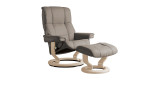 Relaxsessel mit Hocker Stressless Mayfair, in der Farbausführung Graubraun