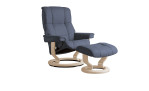 Relaxsessel mit Hocker Stressless Mayfair, in der Farbausführung Blue