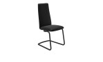 Stuhl Stressless Laurel L in schwarz mit schwarzem Schwinggestell.