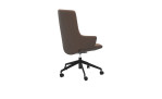 Drehstuhl Stressless Laurel v2 High (L), in der Farbausführung Warm Brown, Schräg-Rückansicht