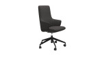 Drehstuhl Stressless Laurel v2 High (L), in der Farbausführung Dark Grey, Schrägansicht