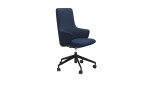 Drehstuhl Stressless Laurel v2 High (L), in der Farbausführung Dark Blue, Schrägansicht