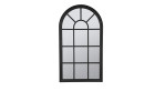 Spiegel Kathi mit einem Rahmen in schwarz mit absetzenden Stäben in einer rechteckigen Form mit abgerundeter Oberseite.