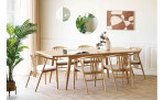 Ausziehtisch Nilla von House Nordic in Eichenfurniert, inkl. einer Verlängerungsplatte, Ansicht im Milieu