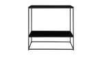 Konsolentisch Nilla von House Nordic aus schwarzem Stahl mit Ablageböden, Draufsicht