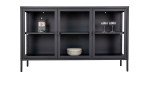 Sideboard Nilla von House Nordic in Schwarz aus Stahl, mit 3 Türen, Draufsicht