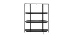 Regal Nilla von House Nordic in Schwarz aus Metall, mit 3 Böden, Draufsicht