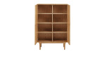 Highboard Nilla von House Nordic aus Eichenfurnier mit 4 Türen, Draufsicht mit offenen Türen