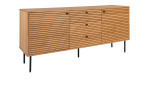 Sideboard Nilla von House Nordic aus Eichenfurnier, mit 2 Türen und 3 Schubladen