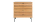 Kommode Nilla von House Nordic aus Eichenfurnier mit 4 Schubladen, Draufsicht