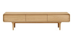 TV-Bank Nilla von House Nordic aus Eichenfurnier mit 2 Türen und 1 Schublade, Draufsicht
