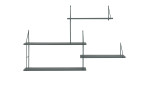 Wandregal Nilla von House Nordic in Grün aus Metall, mit 4 Böden