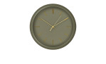 Wanduhr Nilla von House Nordic in Grün/Gold, geräuschloses Uhrwerk