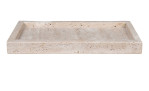 Deko Tablett Nilla von House Nordic aus natürlichem Travertin (Kalkstein) beige, Draufsicht