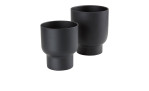 Blumentöpfe Nilla von House Nordic, 2er-Set in Schwarz aus Metall
