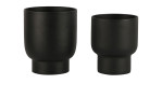 Blumentöpfe Nilla von House Nordic, 2er-Set in Schwarz aus Metall
