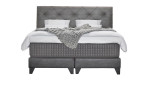 Basis-Boxspringbett Premium Magnifique mit einem Bezugsstoff in Grau