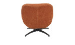 Loungesessel Mainz in einem Stoffbezug in Rostbraun. Rückenansicht