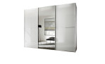 Basis-Schwebetürenschrank Phönix, Alpinweiß Glas