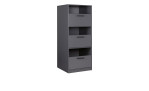 Wäscheschrank Lifestyle in Anthrazit mit 3 Klappen