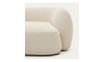 Ecksofa Martina von Kave Home in Beige aus Chenille-Stoff, Ottomane links, Detailansicht Armlehne