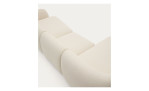 Ecksofa Martina von Kave Home in Beige aus Chenille-Stoff, Ottomane links, Detailansicht