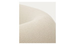 Ecksofa Martina von Kave Home in Beige aus Chenille-Stoff, Ottomane links, Detailansicht