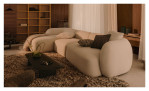 Ecksofa Martina von Kave Home in Beige aus Chenille-Stoff, Ottomane links, Ansicht im Milieu