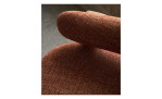 Sessel Granite von Kave Home, Stoff Chenille Terrakotta, Gestell Esche, Detailansicht