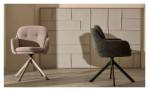 Stuhl Lexa von Kave Home, in Beige mit Gestell aus Stahl, Ansicht im Milieu