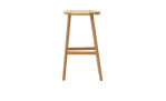 Barhocker Enit von Kave Home aus massivem Eichenholz, Draufsicht