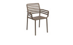 Gartenstuhl Doga in Tabacco (Dunkelbraun) Matt-Effekt, aus Fiberglass-Polypropylen