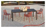 Gartentisch Tevere 210, aus UV-beständigem Fiberg- lass-Polypropylen in Anthrazit, Ansicht im Milieu