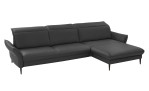 Basis-Ecksofa MONDO Mirum in einerm Echtlederbezug in Anthrazit